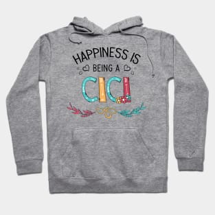 Happiness Is Being A Cici Wildflowers Valentines Mothers Day Hoodie